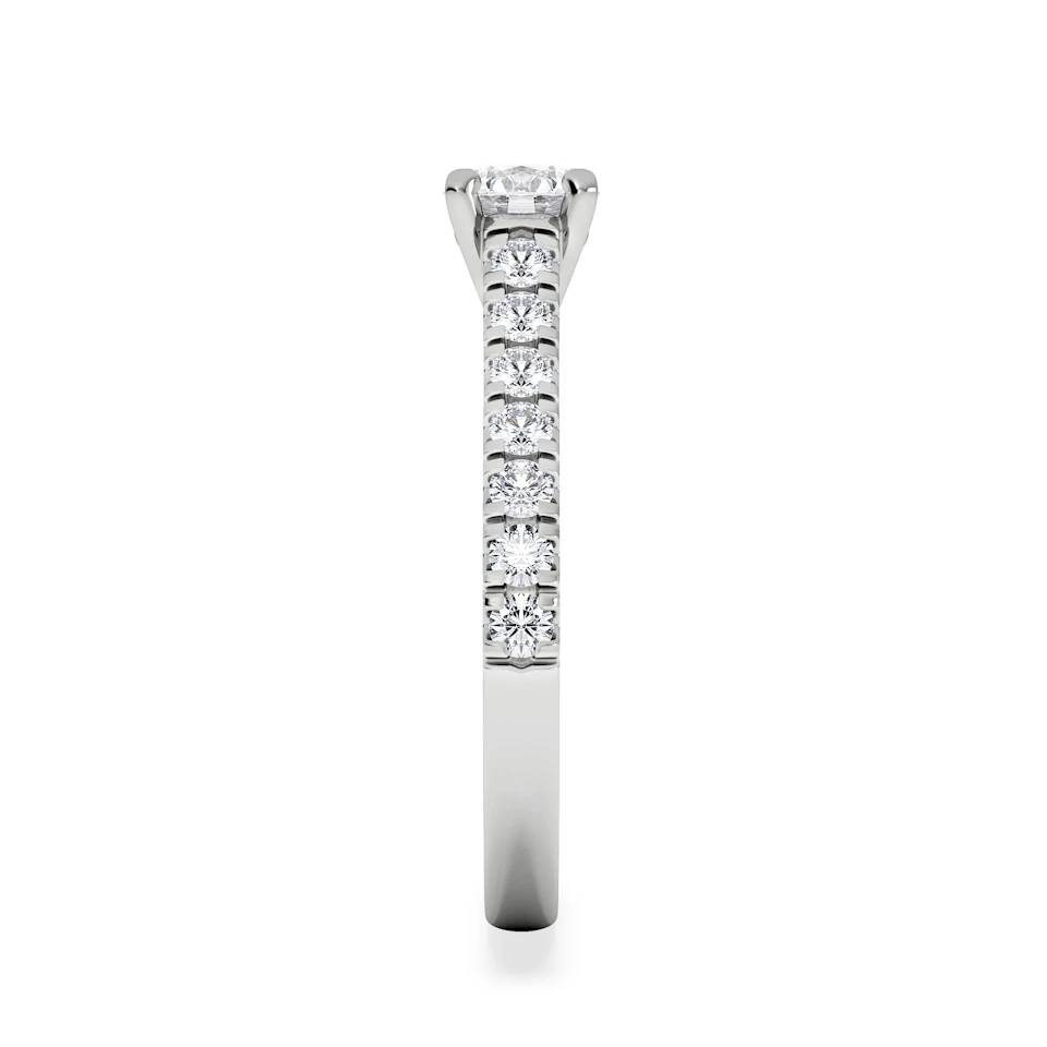 Natalia Diamond Engagement Side Stone Ring Platinum 0.91CT G/VS2