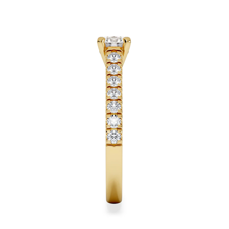 Natalia Diamond Engagement Side Stone Ring 18K Gold 0.91CT G/SI2