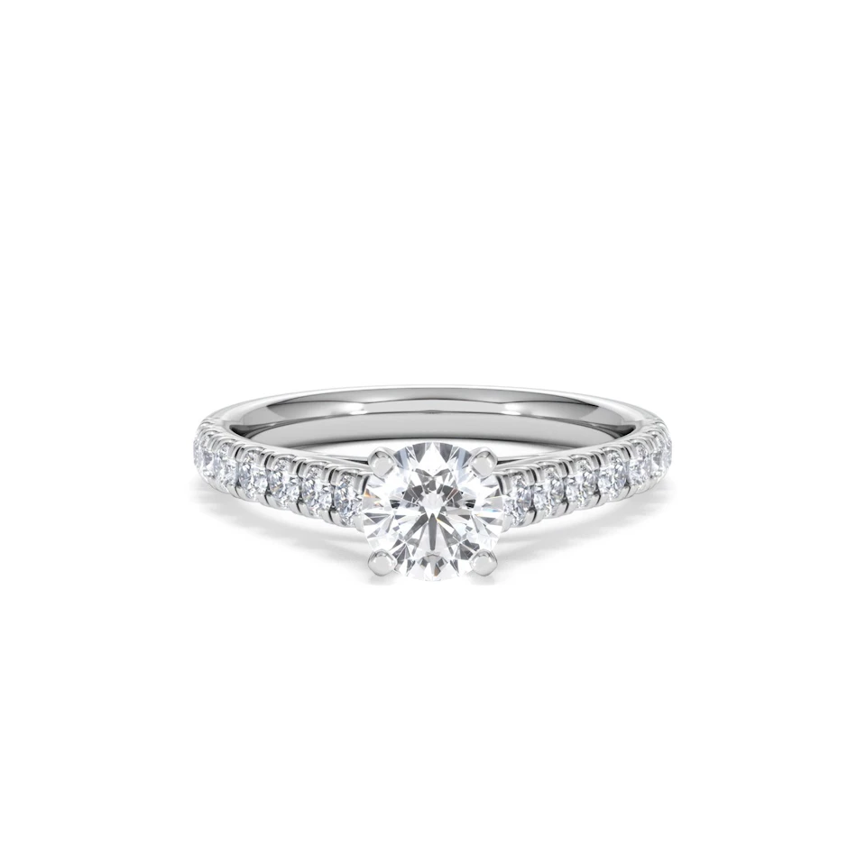 Natalia GIA Diamond Engagement Side Stone Ring Platinum 1.15CT G/SI2