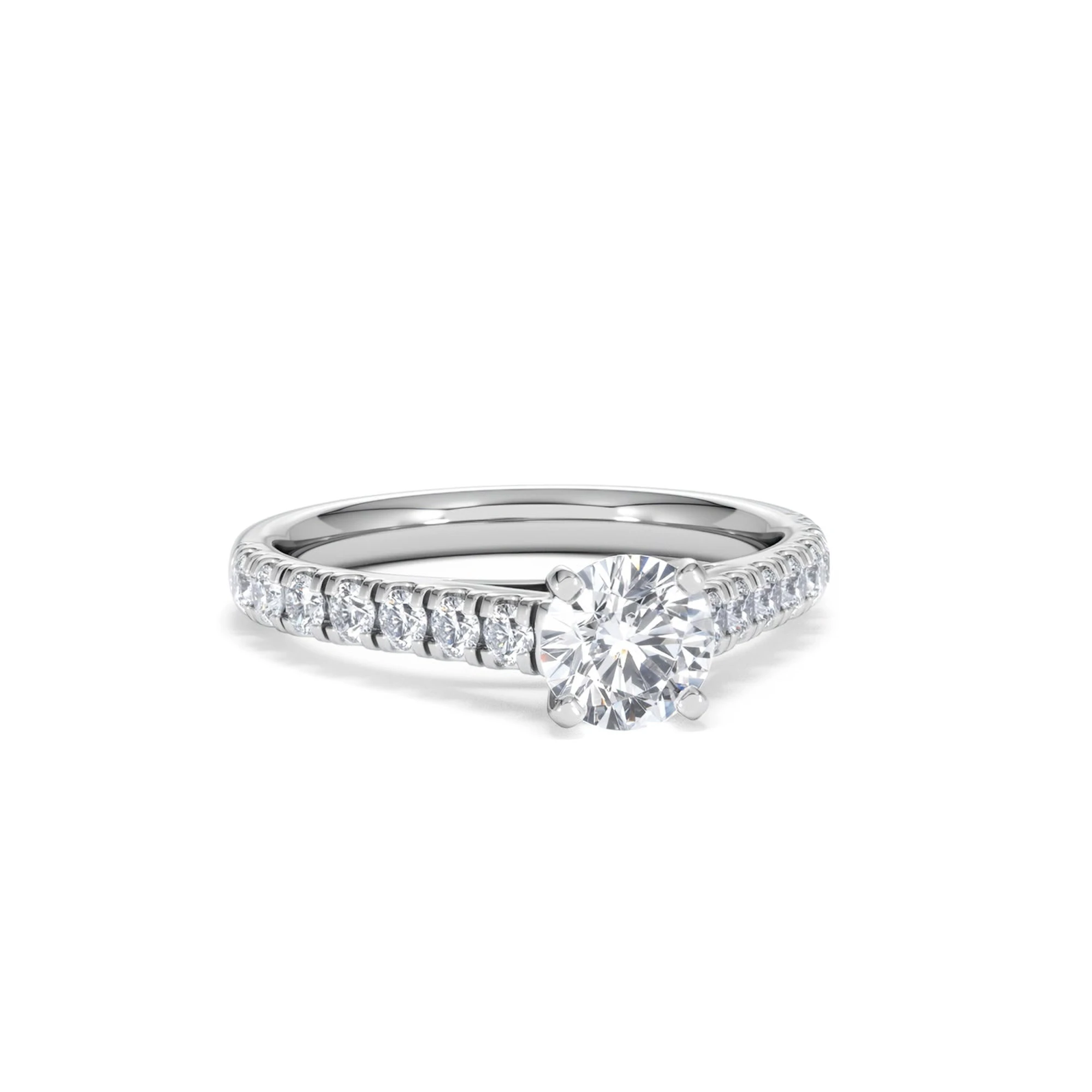 Natalia GIA Diamond Engagement Side Stone Ring 18KW Gold 1.15CT G/SI2