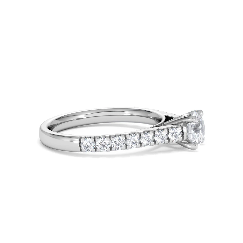 Natalia GIA Diamond Engagement Side Stone Ring Platinum 1.15CT G/SI2