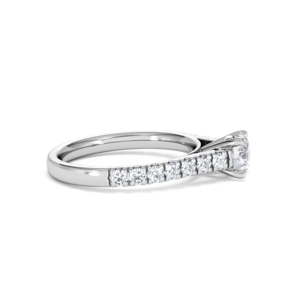 Natalia GIA Diamond Engagement Side Stone Ring 18KW Gold 1.15CT G/SI2