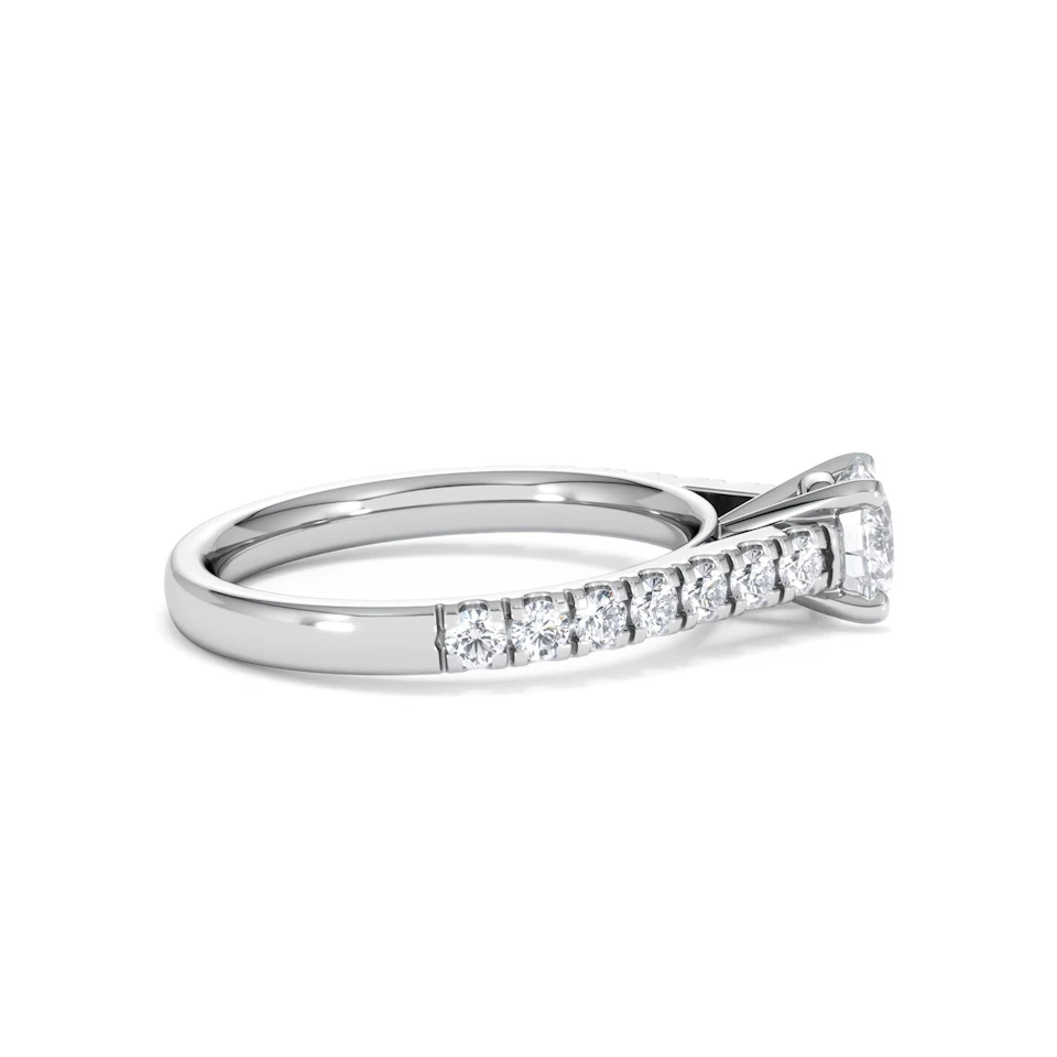 Natalia GIA Diamond Engagement Side Stone Ring Platinum 1.15CT G/SI2