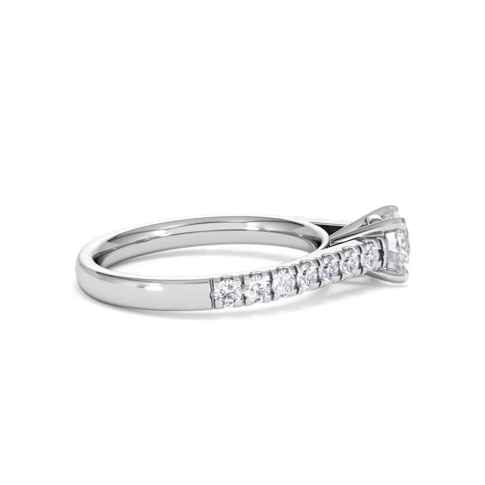 Natalia GIA Diamond Engagement Side Stone Ring 18KW Gold 1.15CT G/SI2