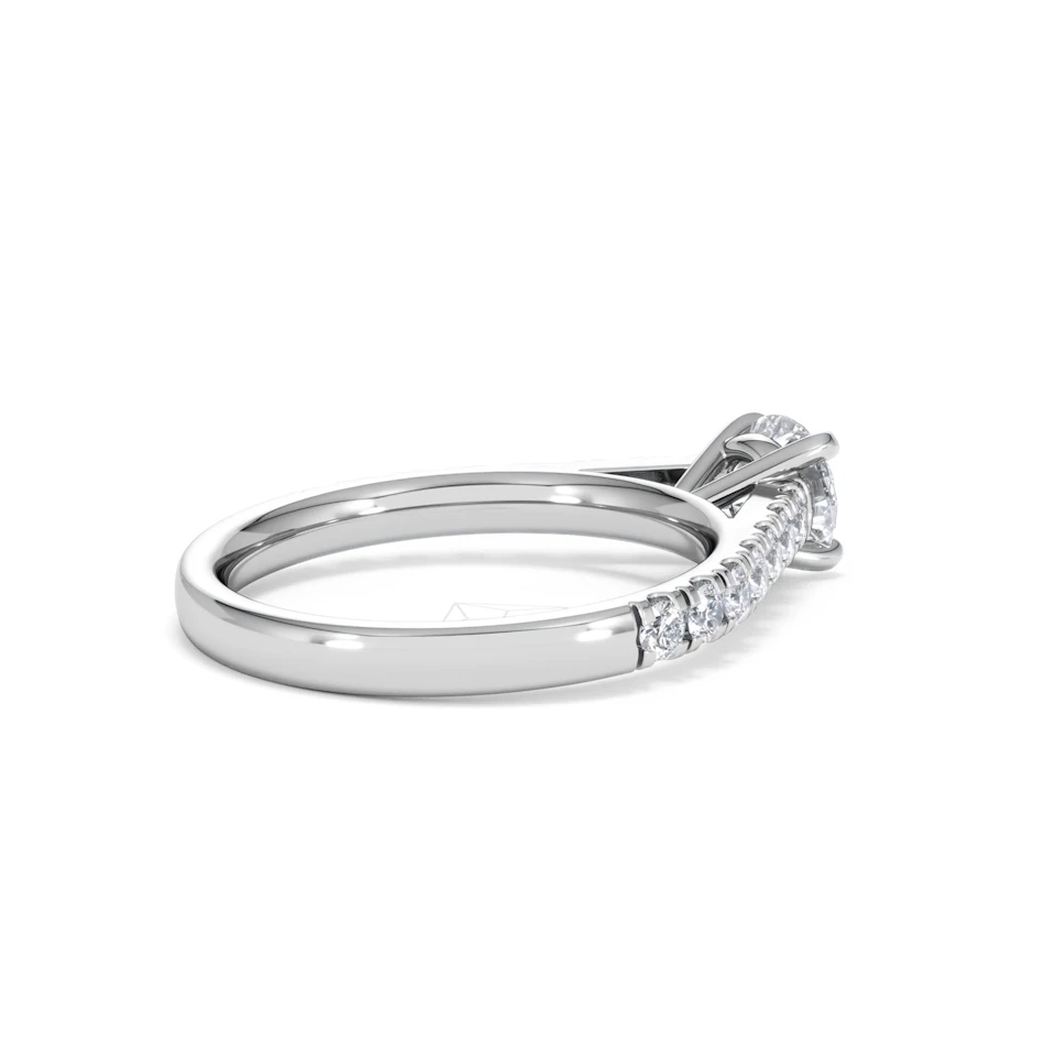 Natalia GIA Diamond Engagement Side Stone Ring 18KW Gold 1.15CT G/SI2