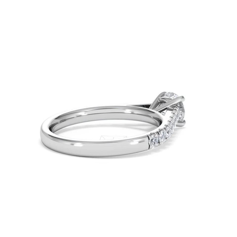 Natalia GIA Diamond Engagement Side Stone Ring 18KW Gold 1.15CT G/SI2
