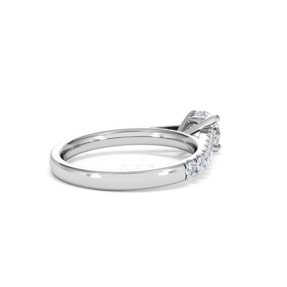 Natalia GIA Diamond Engagement Side Stone Ring Platinum 1.15CT G/SI2