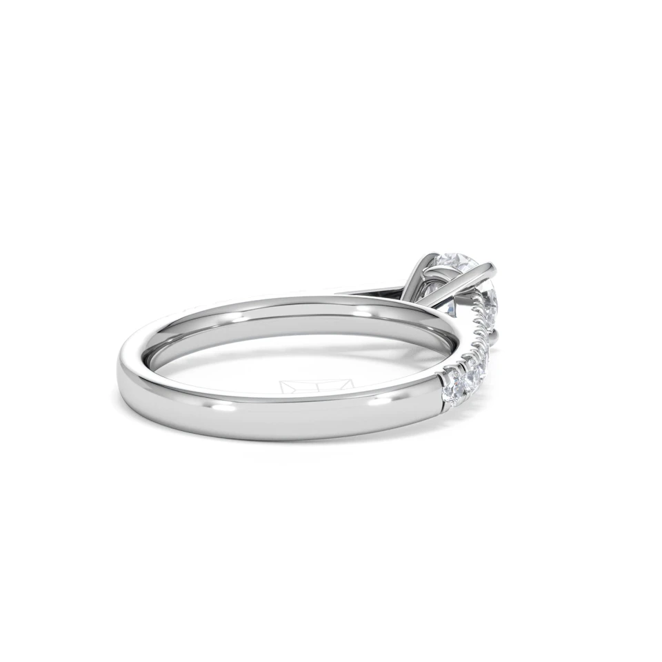 Natalia GIA Diamond Engagement Side Stone Ring Platinum 1.15CT G/VS2