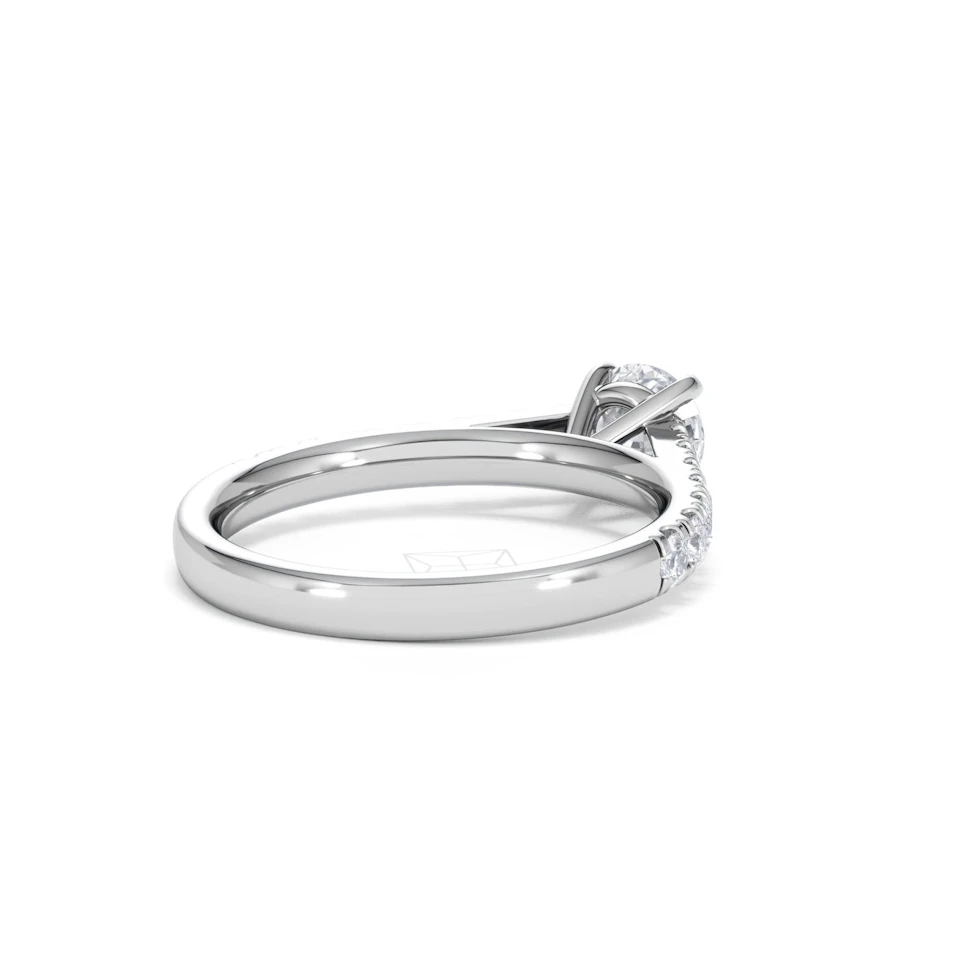Natalia GIA Diamond Engagement Side Stone Ring 18KW Gold 1.15CT G/SI2