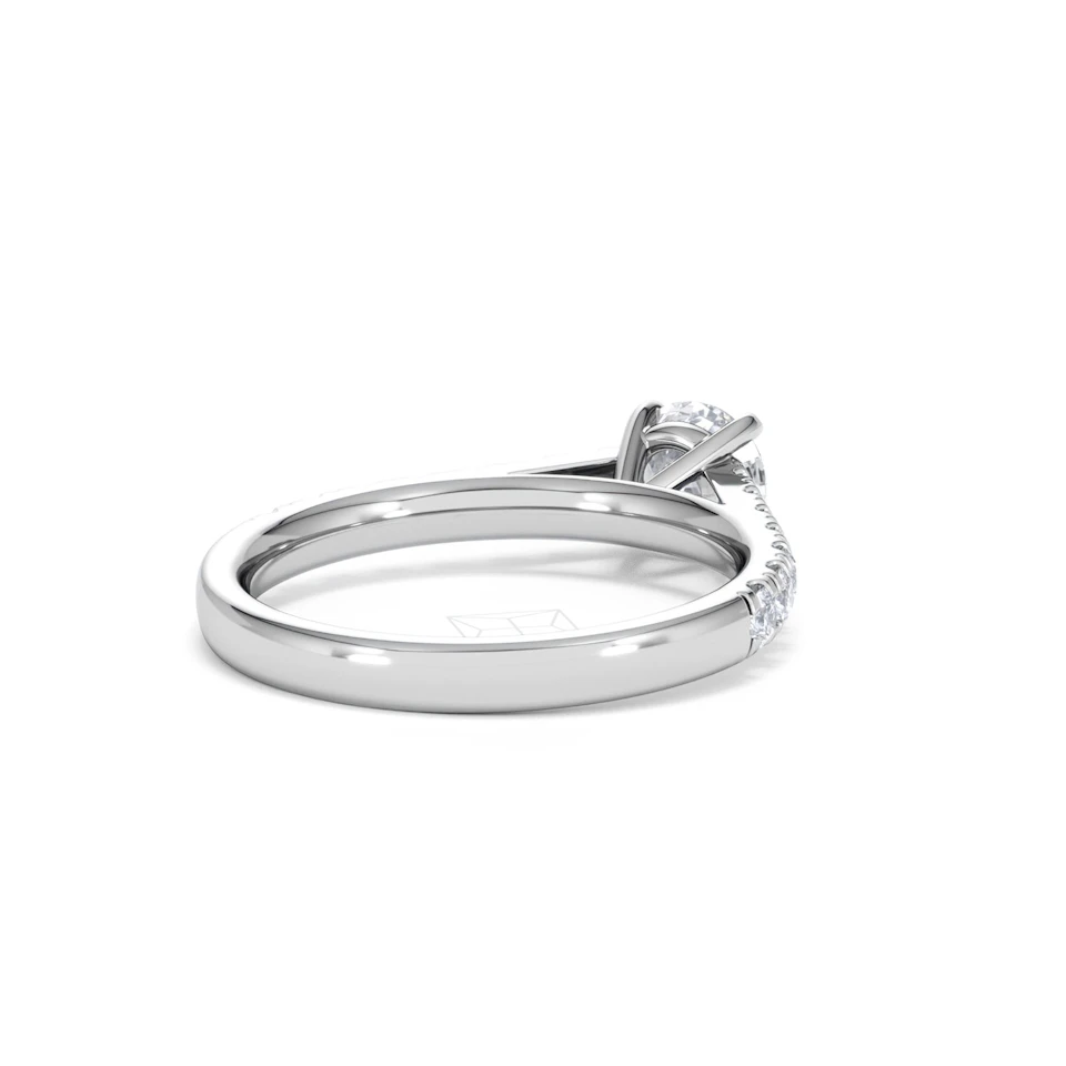 Natalia GIA Diamond Engagement Side Stone Ring 18KW Gold 1.15CT G/SI2