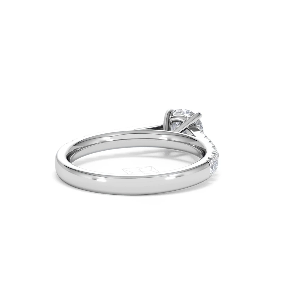 Natalia GIA Diamond Engagement Side Stone Ring 18KW Gold 1.15CT G/SI2