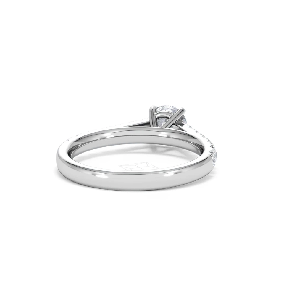 Natalia GIA Diamond Engagement Side Stone Ring Platinum 1.15CT G/VS2