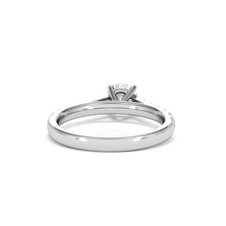 Natalia GIA Diamond Engagement Side Stone Ring 18KW Gold 1.15CT G/SI2
