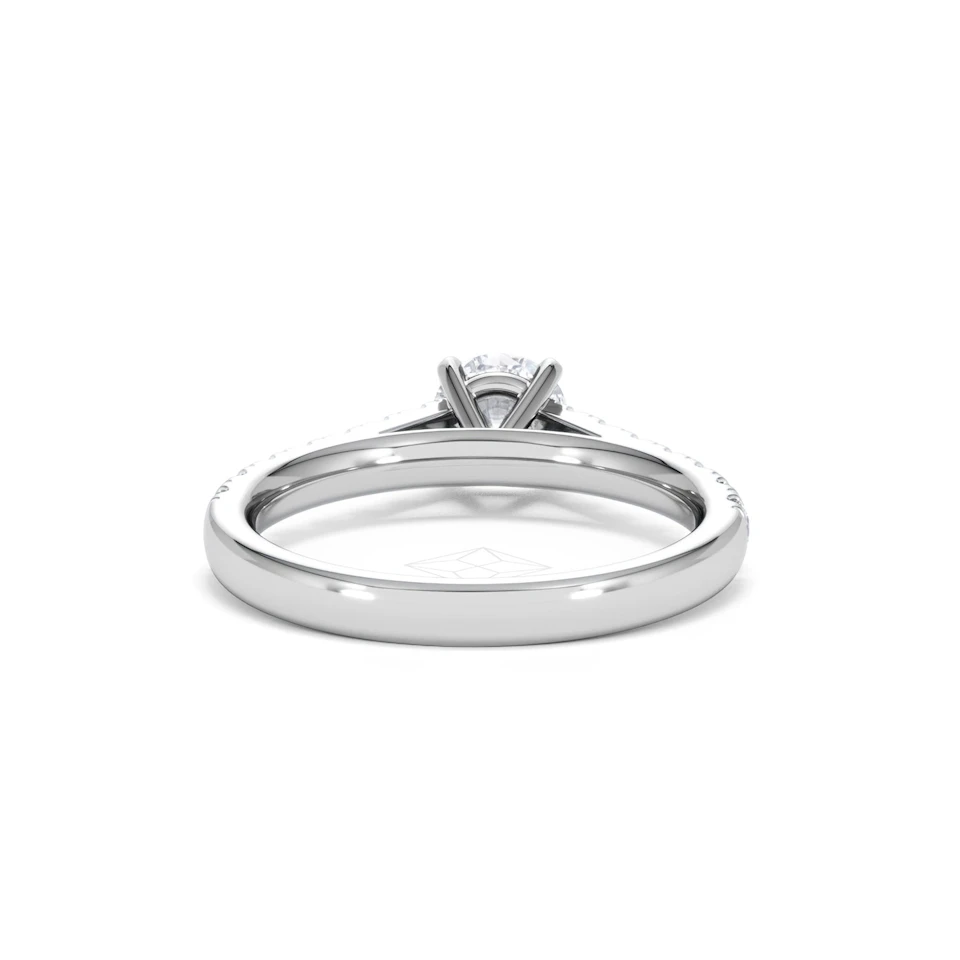 Natalia GIA Diamond Engagement Side Stone Ring 18KW Gold 1.15CT G/SI2
