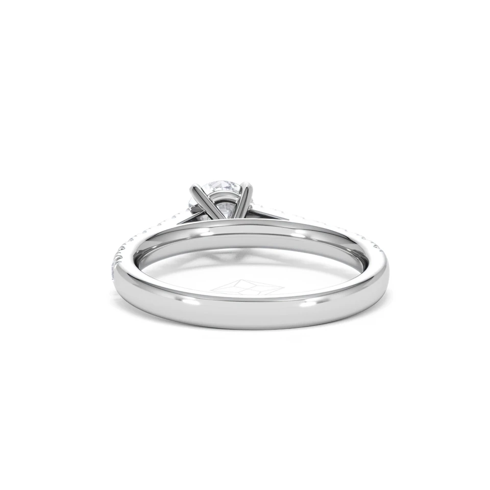 Natalia GIA Diamond Engagement Side Stone Ring 18KW Gold 1.15CT G/SI2