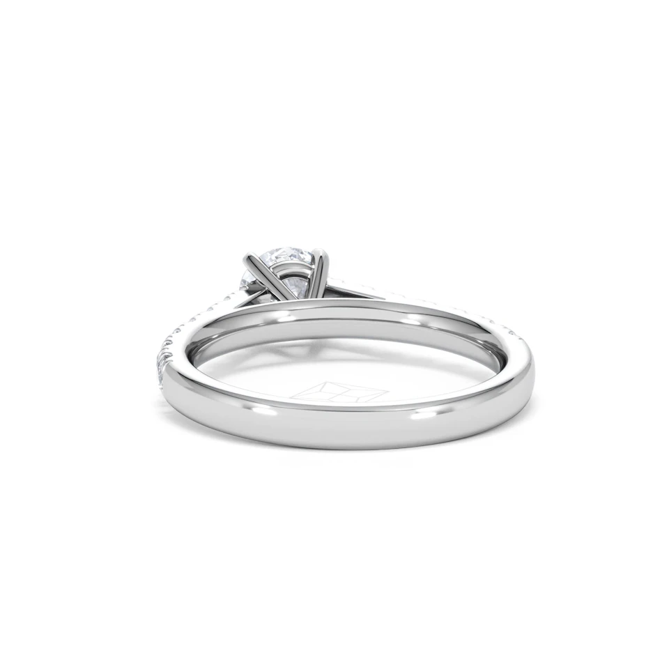 Natalia GIA Diamond Engagement Side Stone Ring Platinum 1.15CT G/VS2