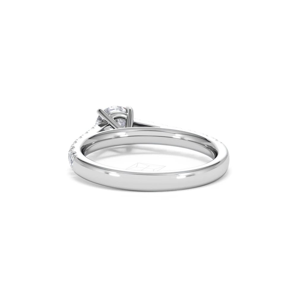 Natalia GIA Diamond Engagement Side Stone Ring 18KW Gold 1.15CT G/SI2