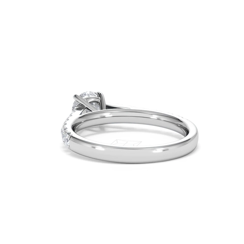 Natalia GIA Diamond Engagement Side Stone Ring 18KW Gold 1.15CT G/SI2
