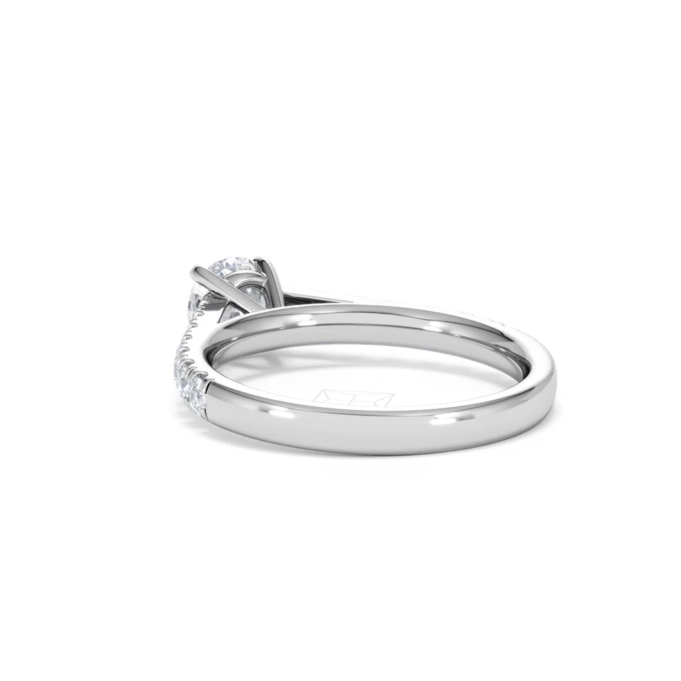 Natalia GIA Diamond Engagement Side Stone Ring 18KW Gold 1.15CT G/SI2