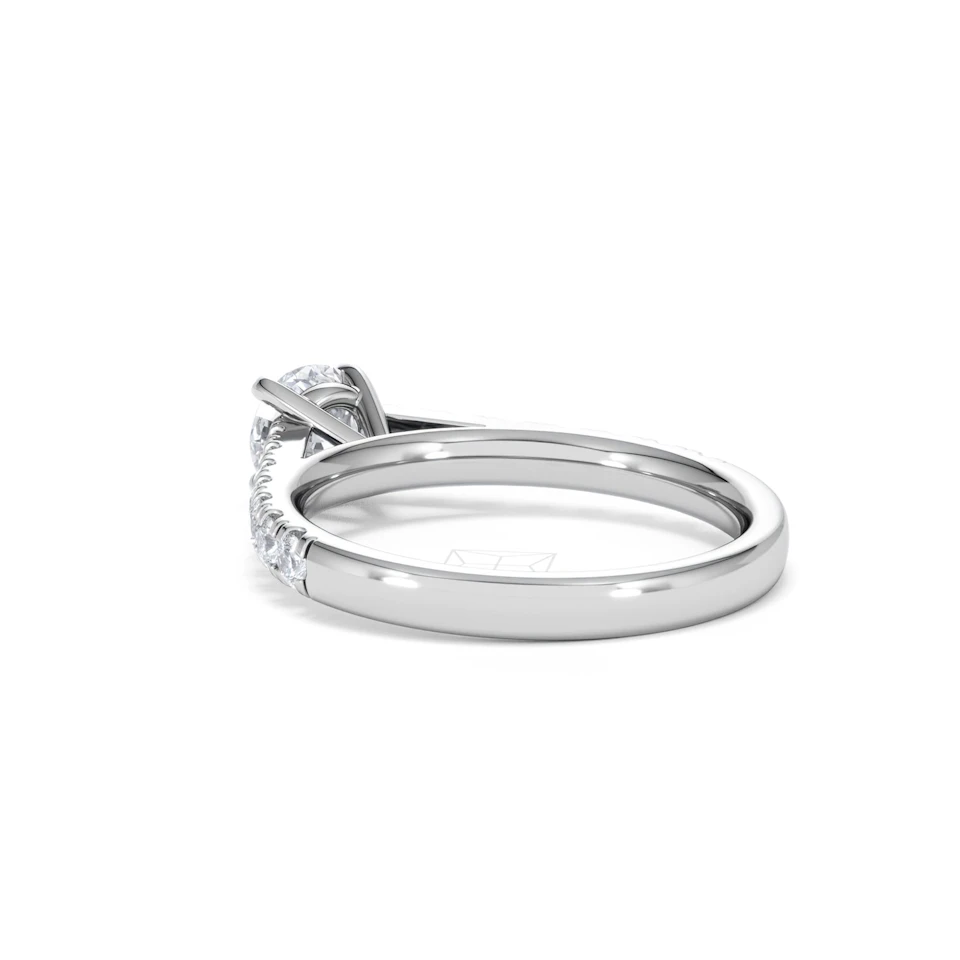 Natalia GIA Diamond Engagement Side Stone Ring 18KW Gold 1.15CT G/SI2