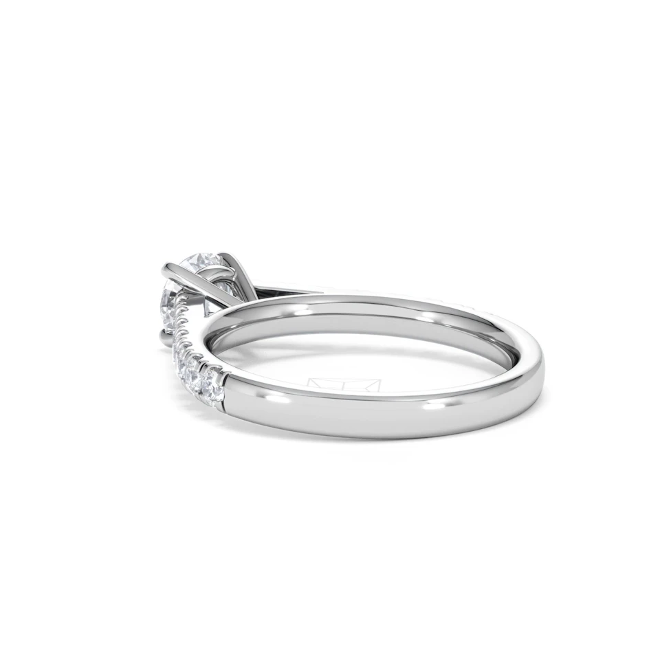 Natalia GIA Diamond Engagement Side Stone Ring Platinum 1.15CT G/SI2