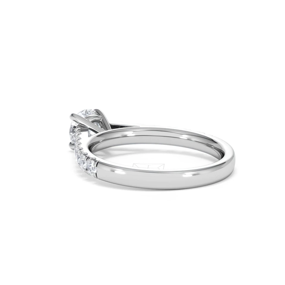 Natalia GIA Diamond Engagement Side Stone Ring 18KW Gold 1.15CT G/SI2