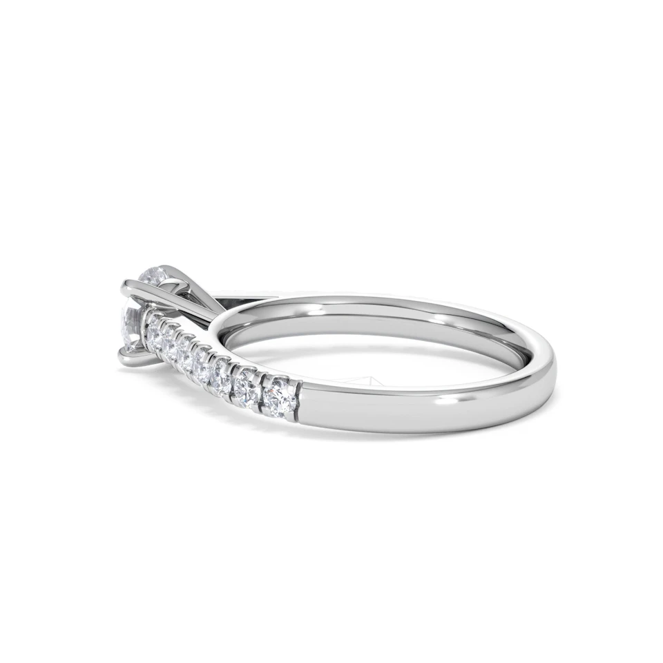 Natalia GIA Diamond Engagement Side Stone Ring Platinum 1.15CT G/SI2