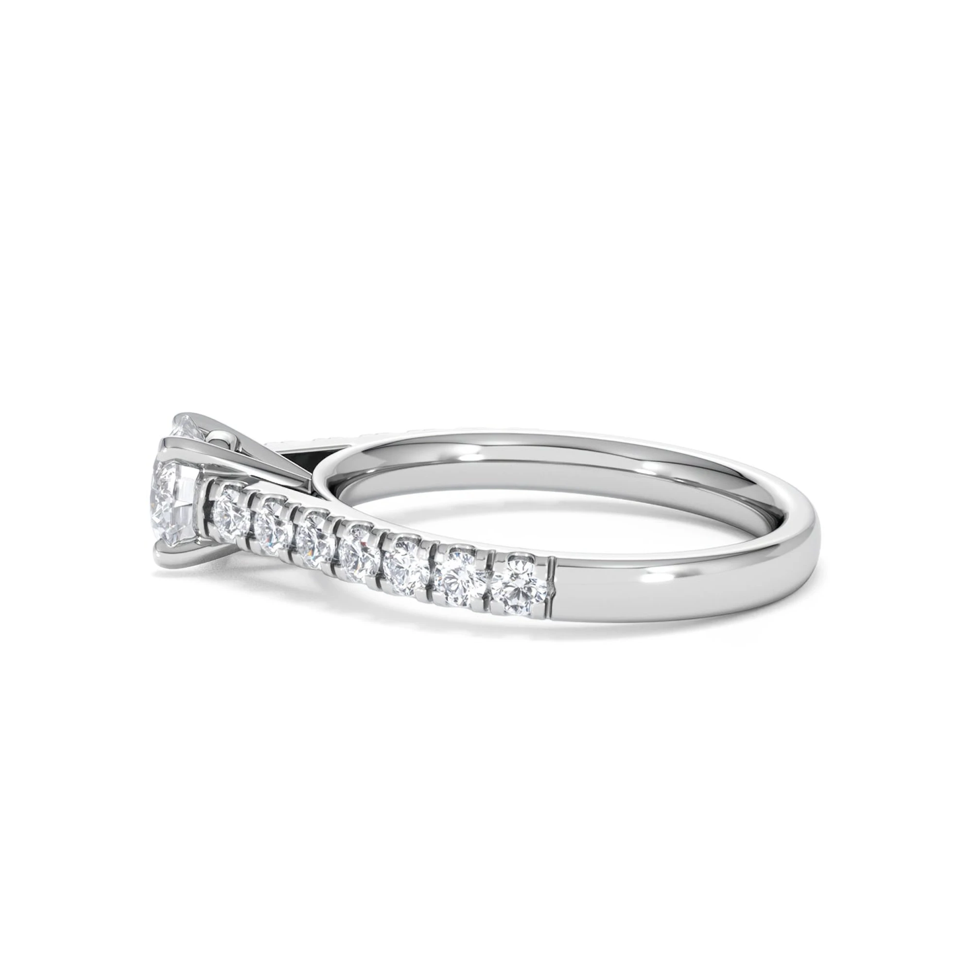 Natalia GIA Diamond Engagement Side Stone Ring 18KW Gold 1.15CT G/SI2