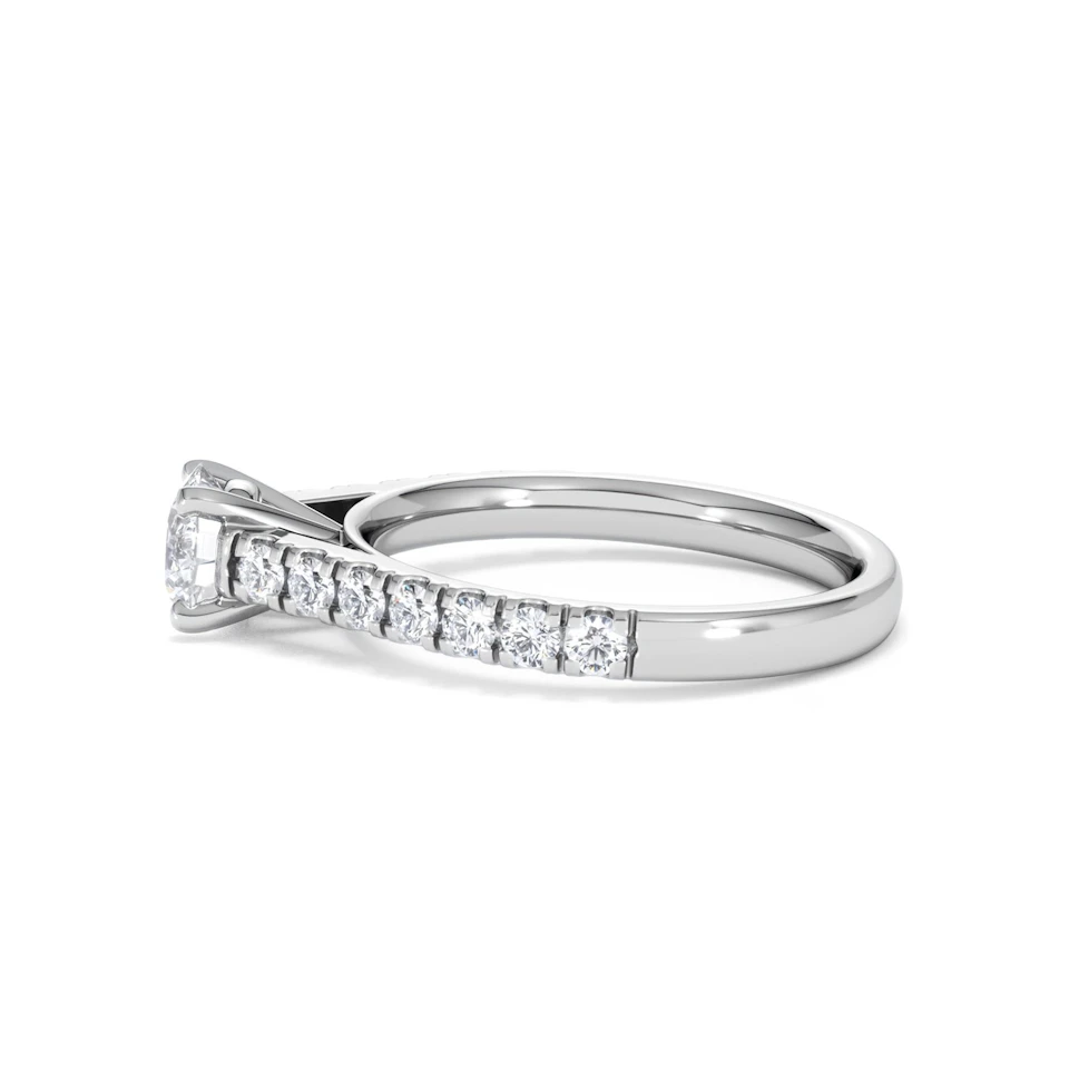 Natalia GIA Diamond Engagement Side Stone Ring 18KW Gold 1.15CT G/SI2
