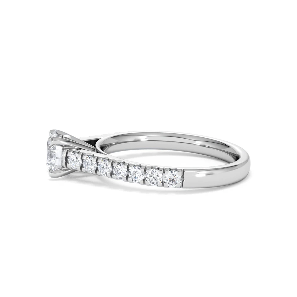 Natalia GIA Diamond Engagement Side Stone Ring Platinum 1.15CT G/VS2