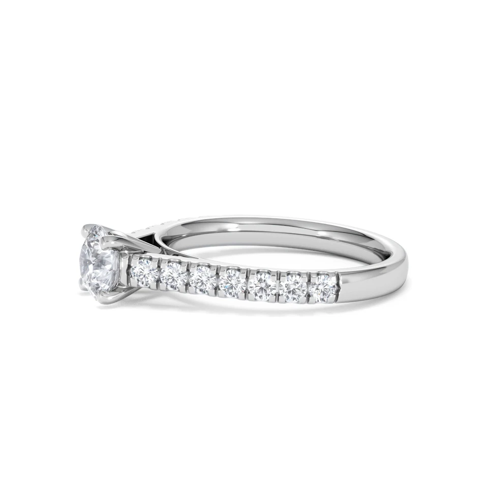 Natalia GIA Diamond Engagement Side Stone Ring Platinum 1.15CT G/SI2