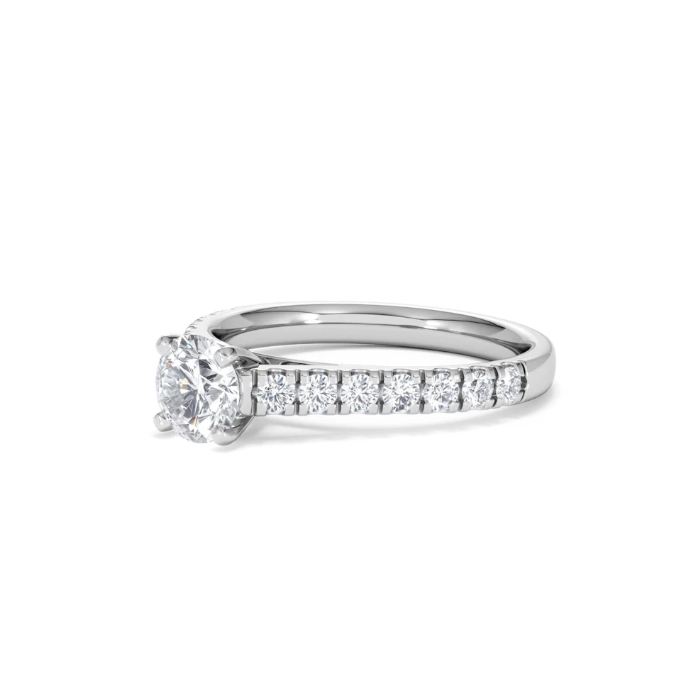 Natalia GIA Diamond Engagement Side Stone Ring 18KW Gold 1.15CT G/SI2