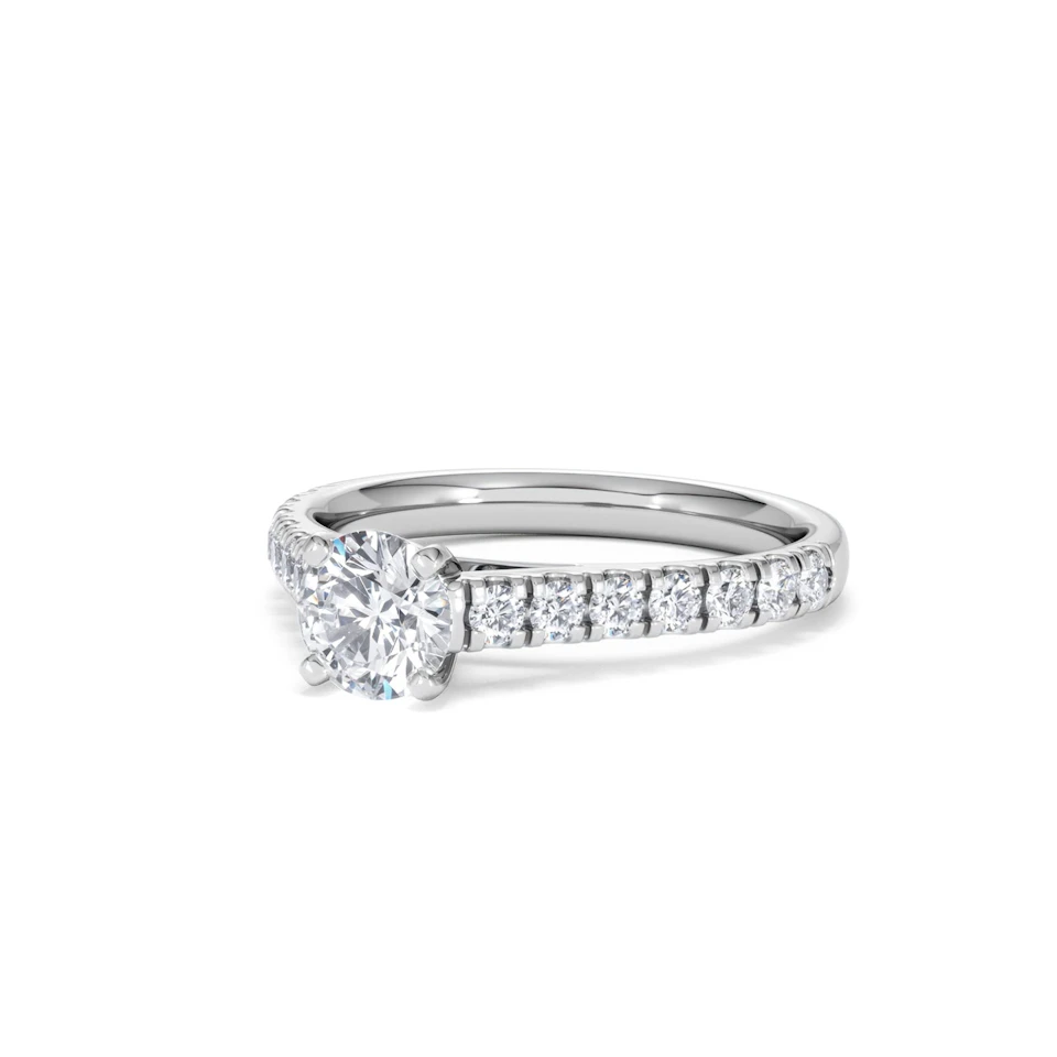Natalia GIA Diamond Engagement Side Stone Ring Platinum 1.15CT G/SI2