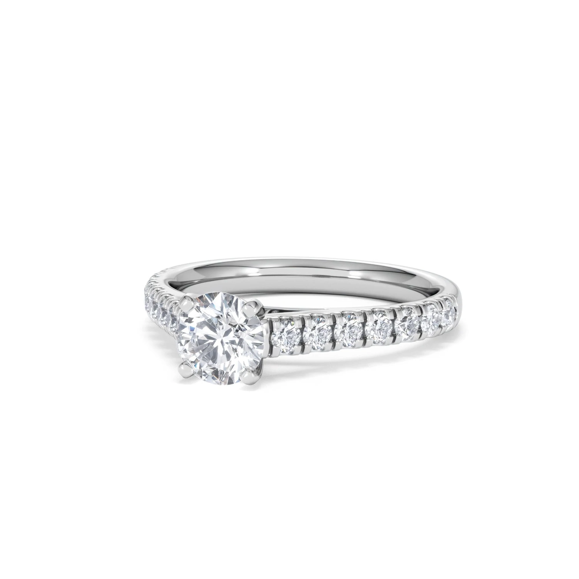 Natalia GIA Diamond Engagement Side Stone Ring 18KW Gold 1.15CT G/SI2