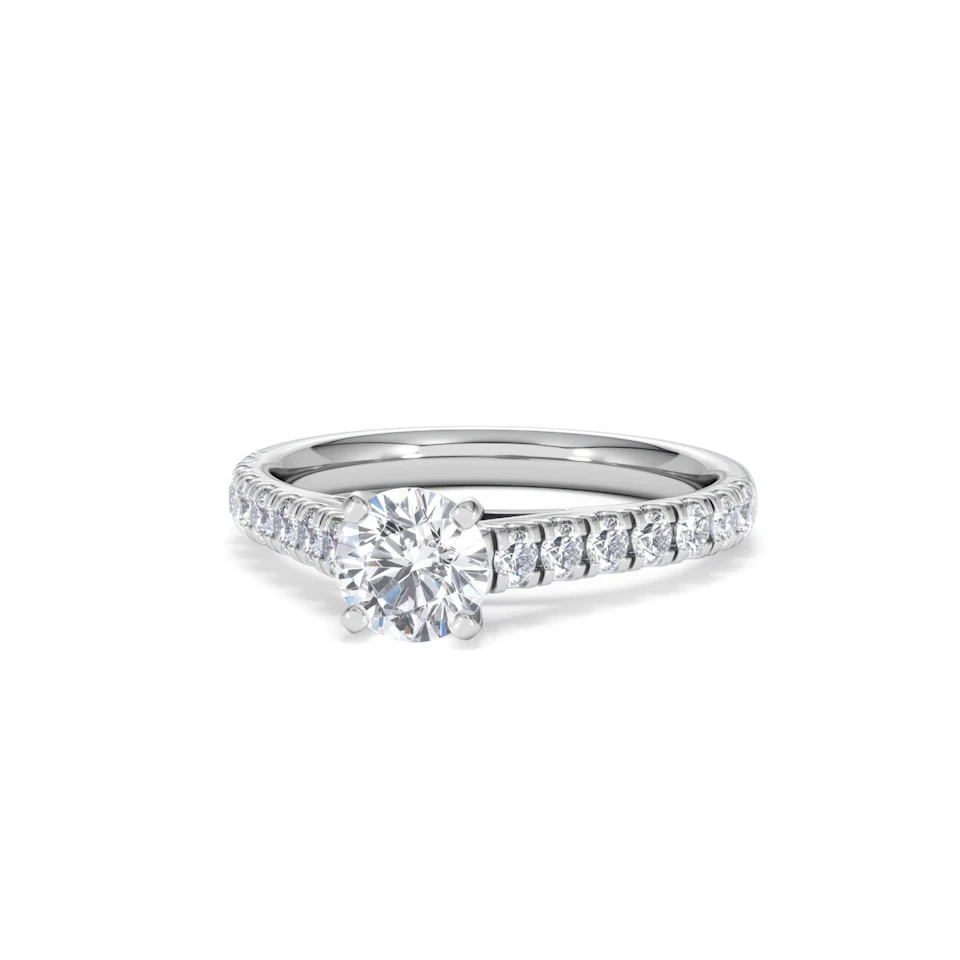 Natalia GIA Diamond Engagement Side Stone Ring Platinum 1.15CT G/VS2