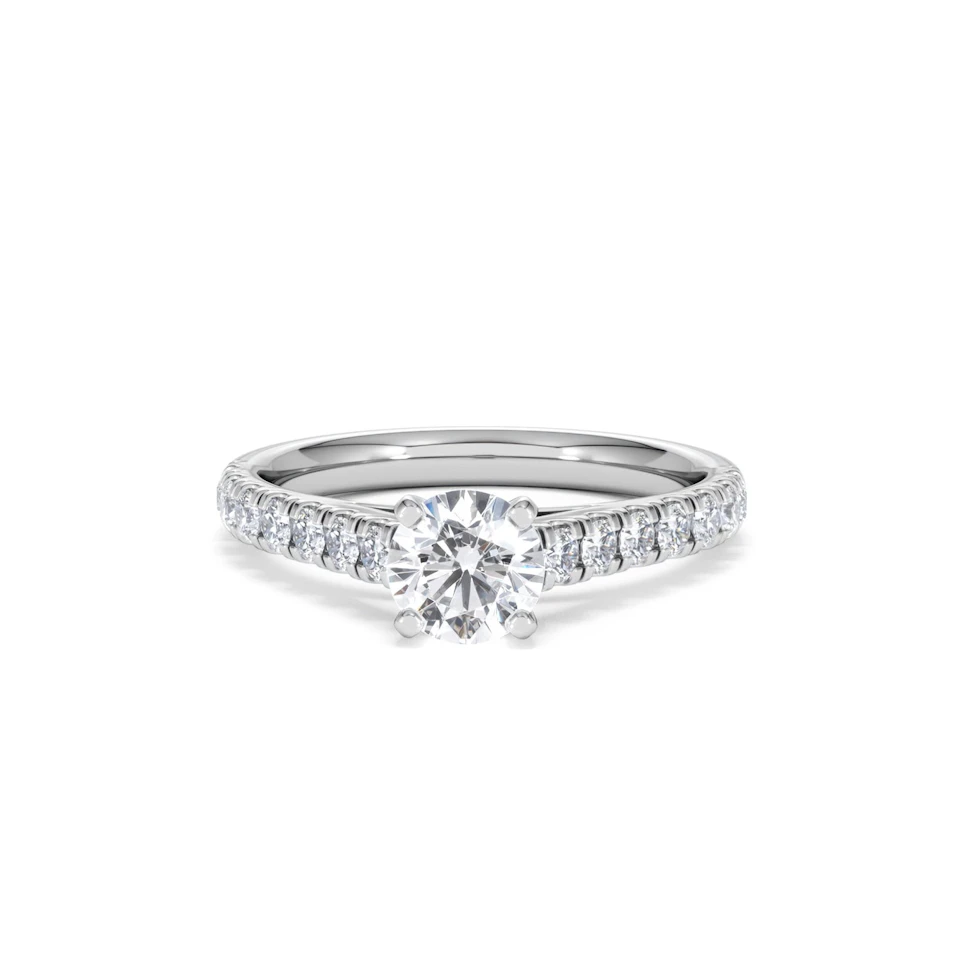 Natalia GIA Diamond Engagement Side Stone Ring 18KW Gold 1.15CT G/SI2