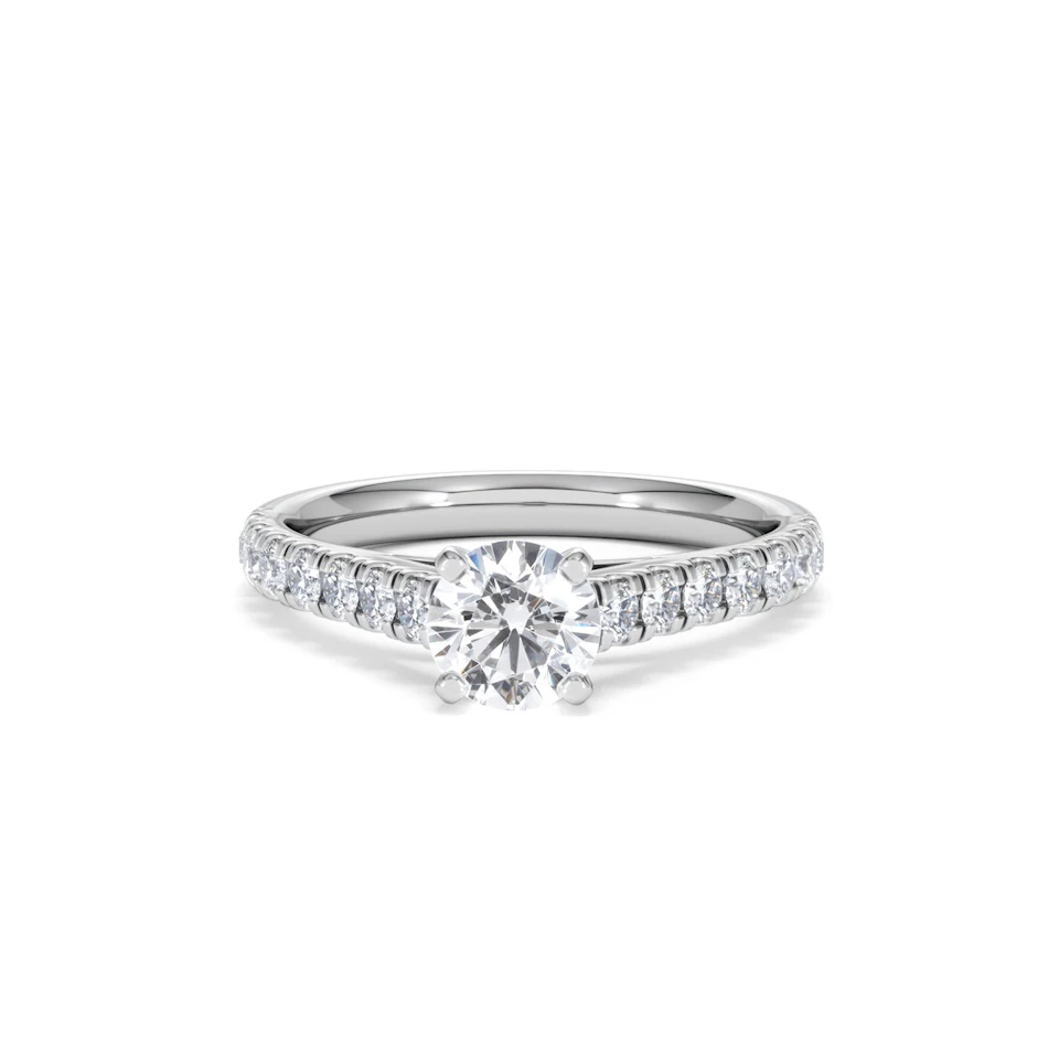 Natalia GIA Diamond Engagement Side Stone Ring Platinum 1.15CT G/VS2