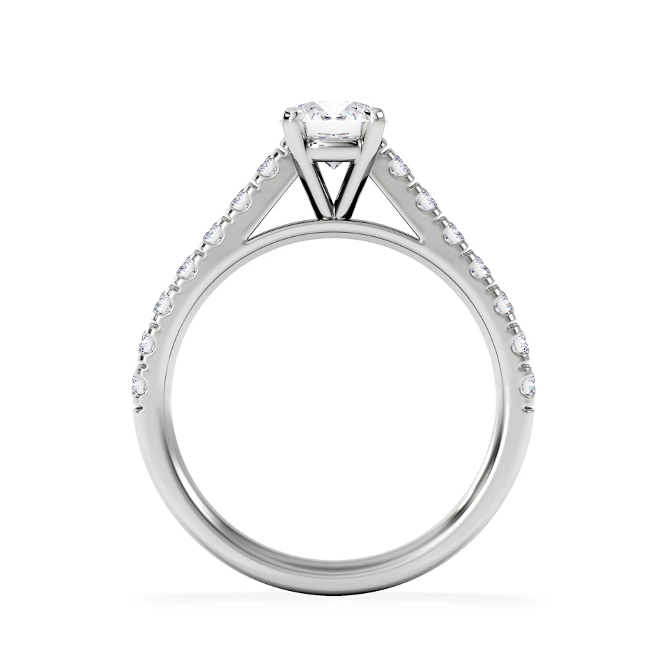 Natalia GIA Diamond Engagement Side Stone Ring Platinum 1.15CT G/VS2