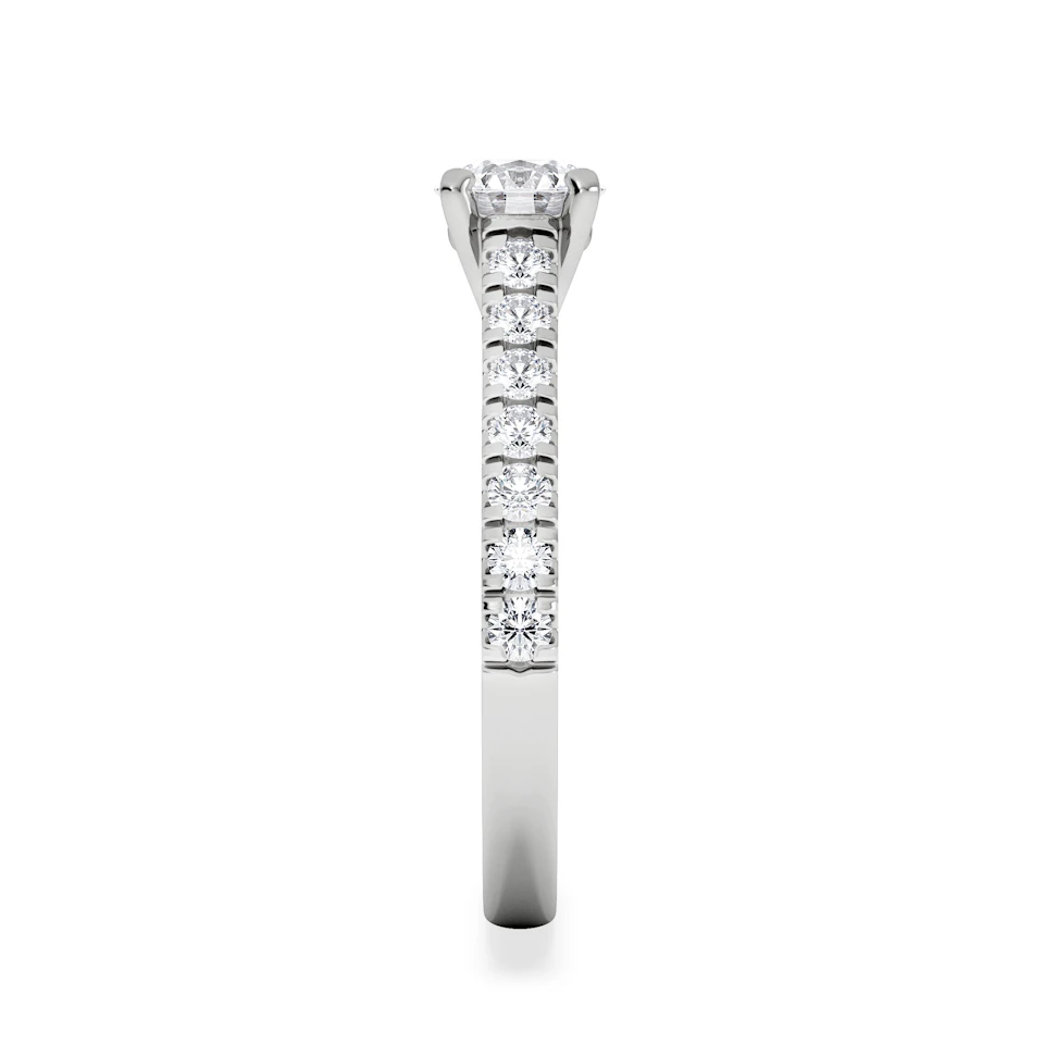 Natalia GIA Diamond Engagement Side Stone Ring Platinum 1.15CT G/VS2