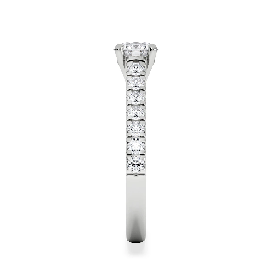 Natalia GIA Diamond Engagement Side Stone Ring 18KW Gold 1.15CT G/SI2