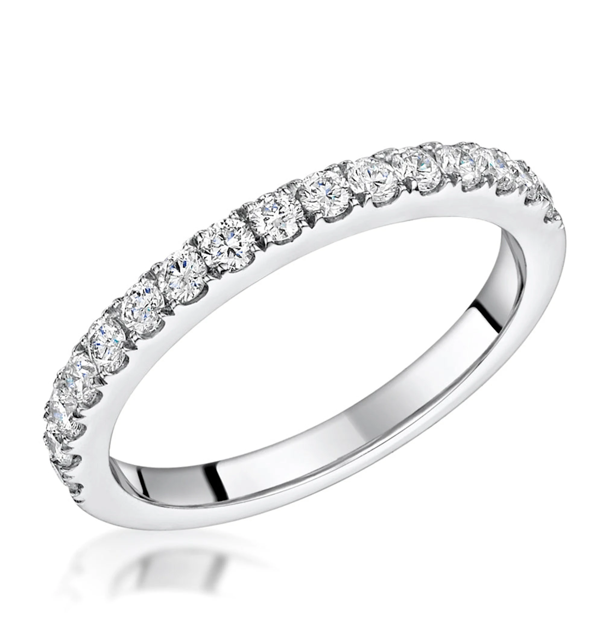 Natalia Matching 2MM Wedding Band 0.50ct H/Si Diamonds in Platinum
