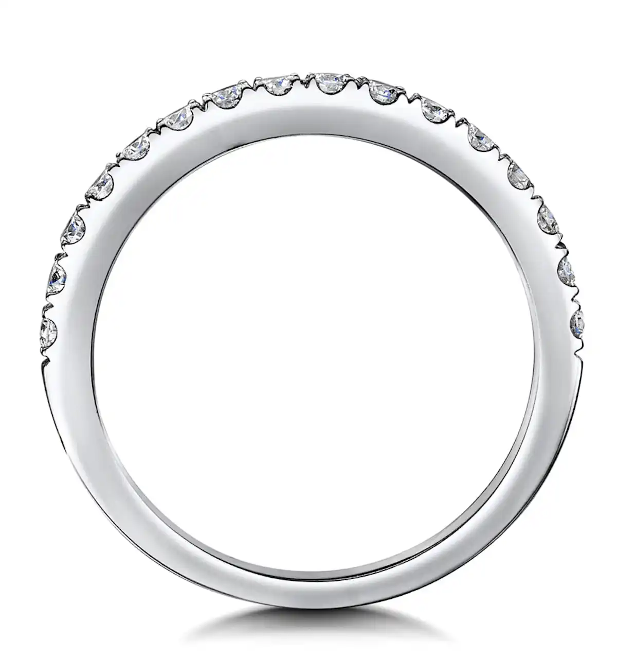 Natalia Matching 2MM Wedding Band 0.55ct H/Si Diamonds 18KW Gold