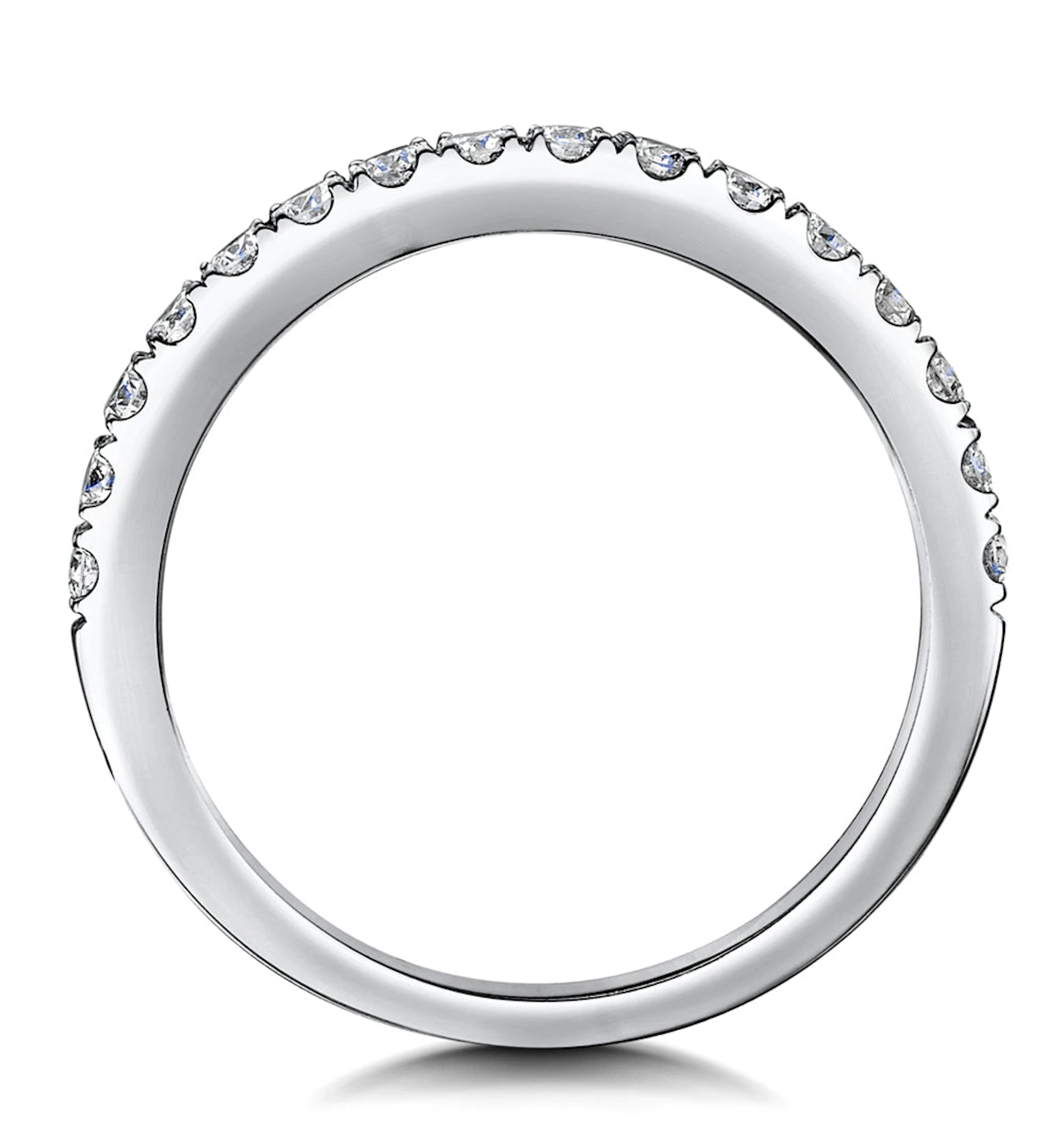 Natalia Matching 2MM Wedding Band 0.55ct H/Si Diamonds 18KW Gold