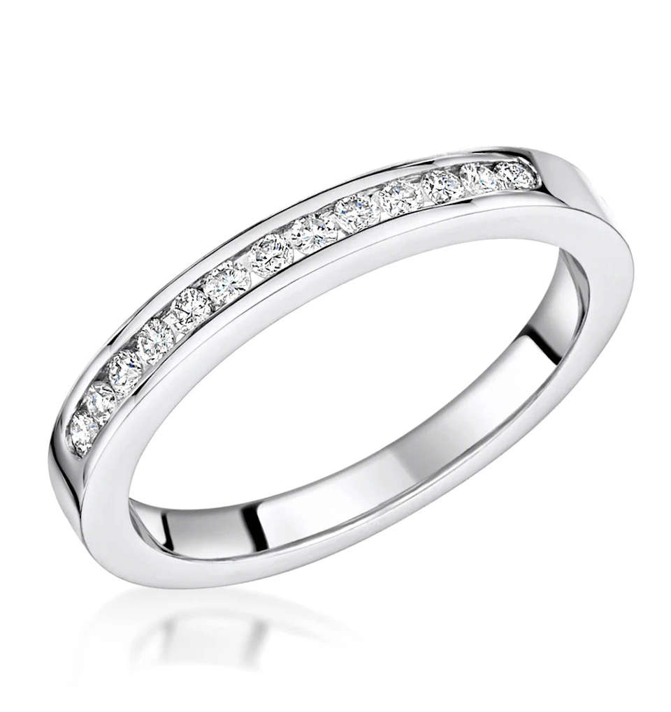 Charlotte 2.6MM Wedding Band 0.20ct H/Si Diamonds 18KW Gold