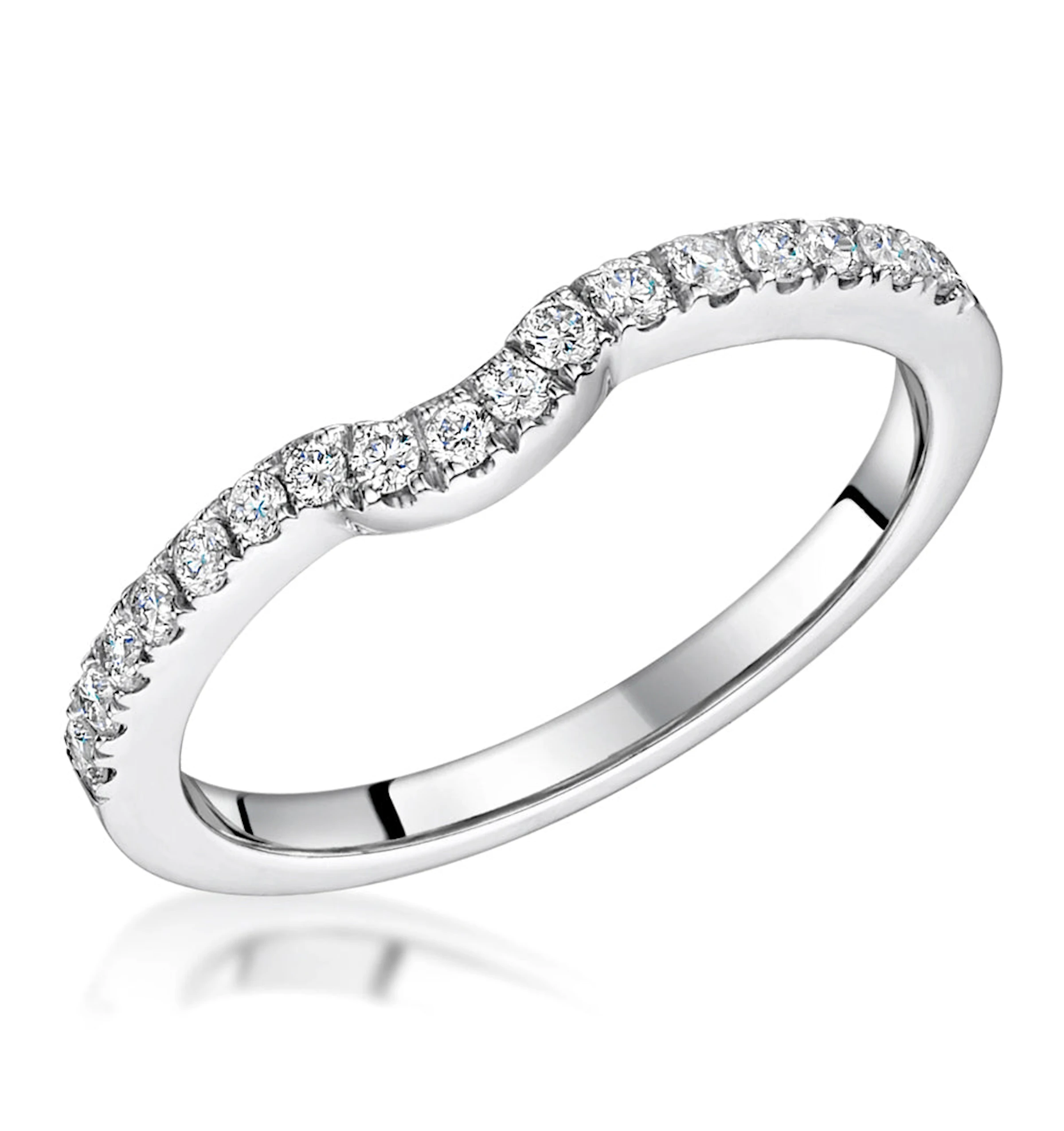Carly Matching 2mm Wedding Band 0.25ct H/Si Diamonds in 18KW Gold