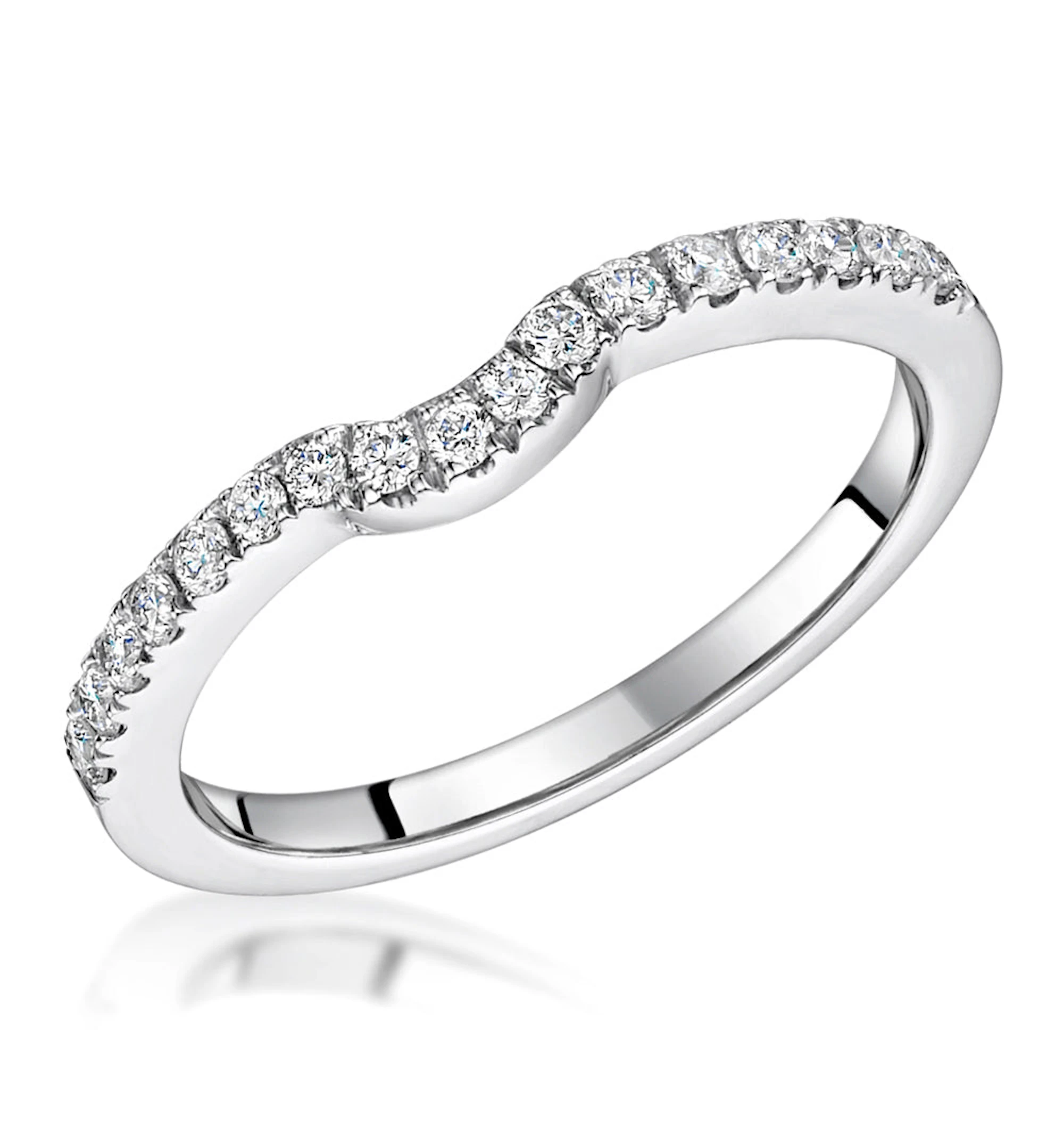 Carly Matching 2mm Wedding Band 0.25ct H/Si Diamonds in 18KW Gold