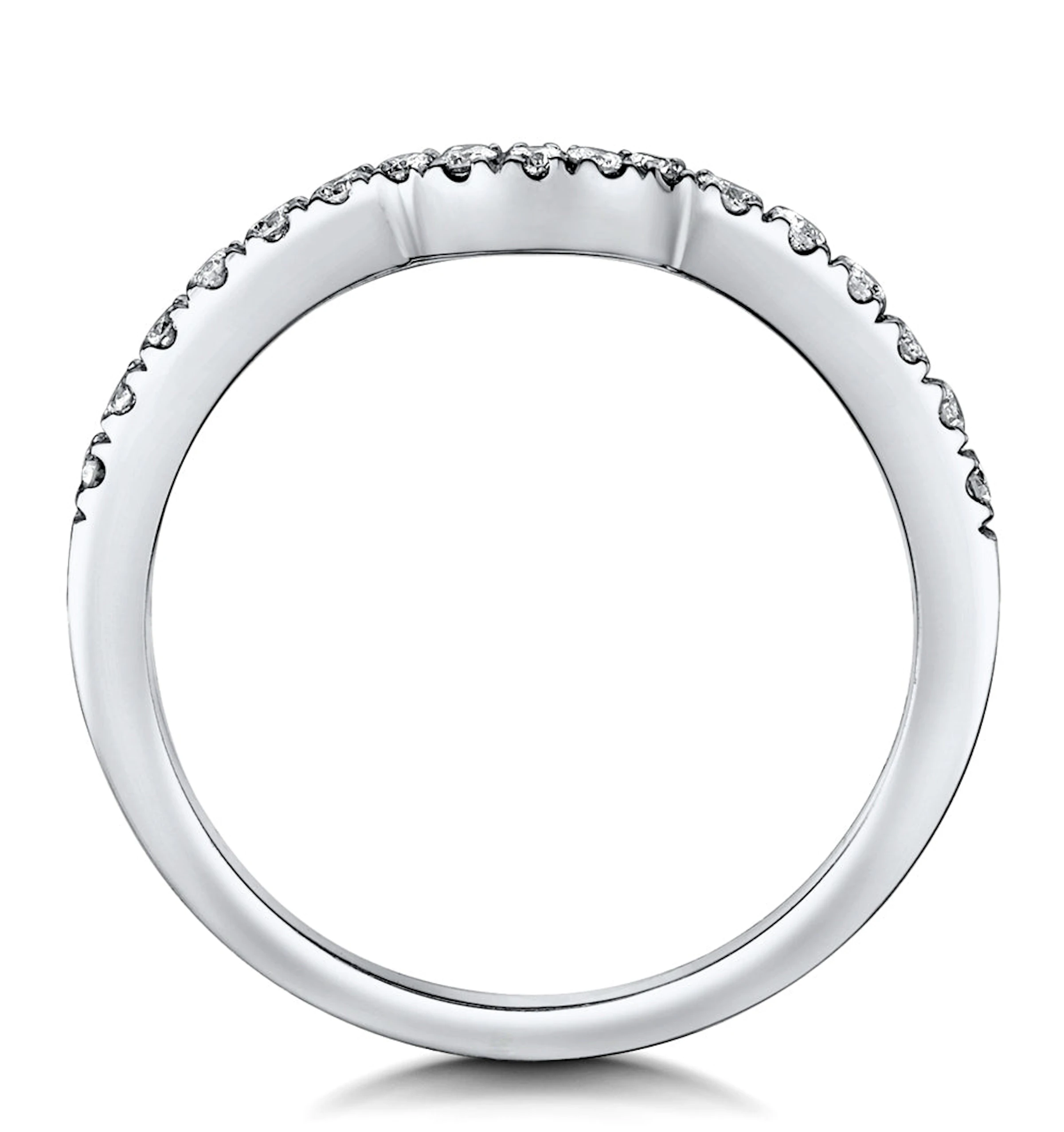 Carly Matching 2mm Wedding Band 0.25ct H/Si Diamonds in 18KW Gold