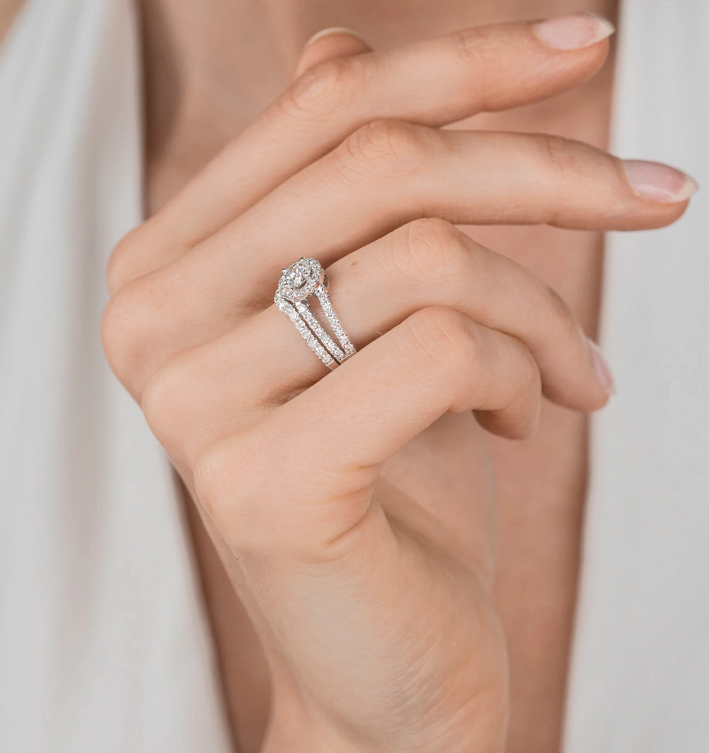 Carly Matching 2mm Wedding Band 0.25ct H/Si Diamonds in 18KW Gold