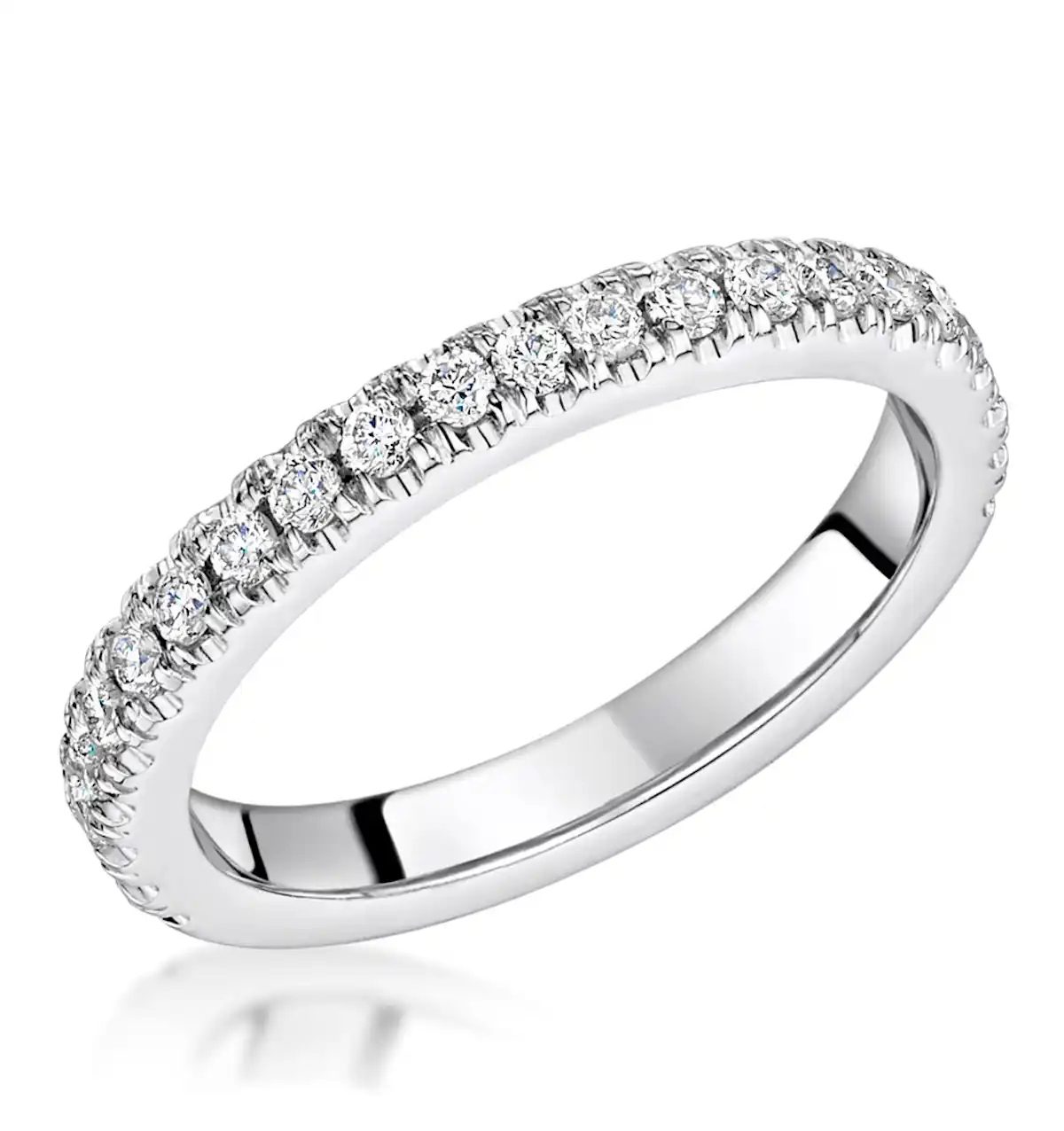 Alessandra Matching 2.6mm Wedding Band 0.42ct H/Si Diamonds Platinum