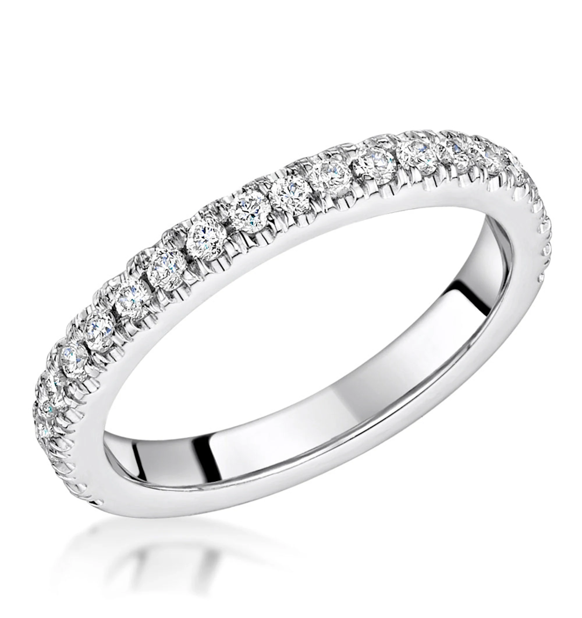 Alessandra Matching 2.6mm Wedding Band 0.42ct H/Si Diamonds Platinum